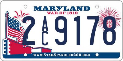 MD license plate 2AC9178