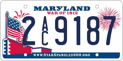 MD license plate 2AC9187