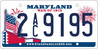 MD license plate 2AC9195