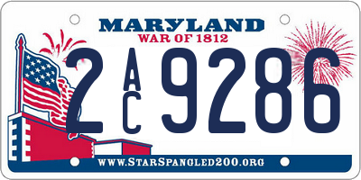 MD license plate 2AC9286