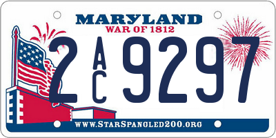 MD license plate 2AC9297
