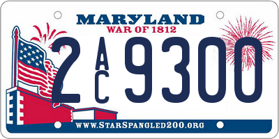 MD license plate 2AC9300