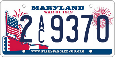MD license plate 2AC9370