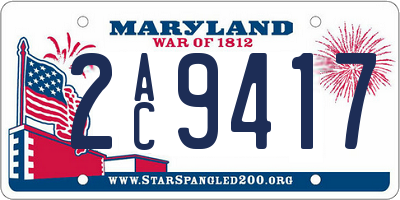 MD license plate 2AC9417