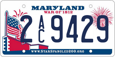 MD license plate 2AC9429