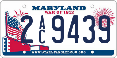 MD license plate 2AC9439