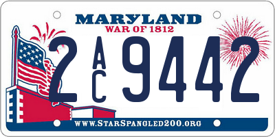 MD license plate 2AC9442