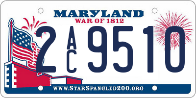 MD license plate 2AC9510