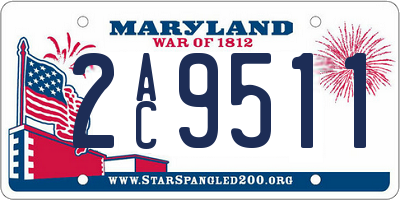 MD license plate 2AC9511