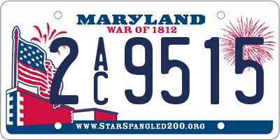 MD license plate 2AC9515