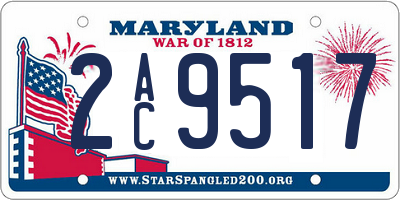 MD license plate 2AC9517