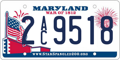 MD license plate 2AC9518