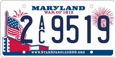 MD license plate 2AC9519