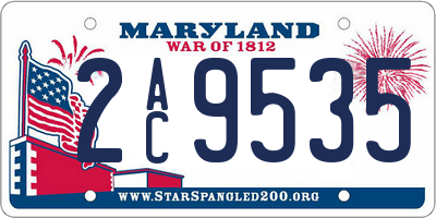 MD license plate 2AC9535