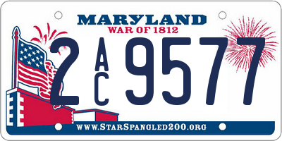 MD license plate 2AC9577