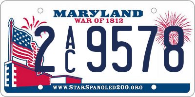 MD license plate 2AC9578