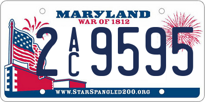 MD license plate 2AC9595