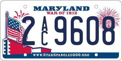 MD license plate 2AC9608