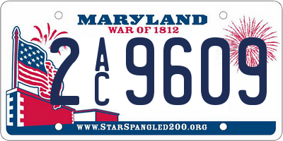 MD license plate 2AC9609
