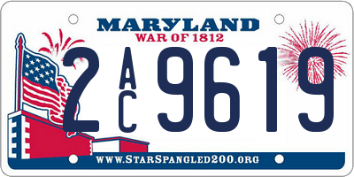 MD license plate 2AC9619