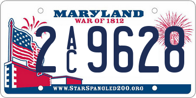 MD license plate 2AC9628