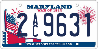 MD license plate 2AC9631