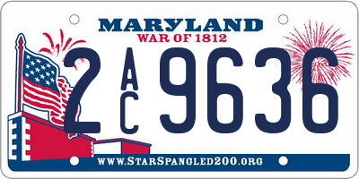 MD license plate 2AC9636