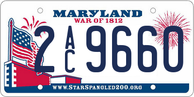 MD license plate 2AC9660