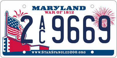 MD license plate 2AC9669