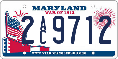 MD license plate 2AC9712