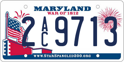 MD license plate 2AC9713