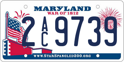 MD license plate 2AC9739