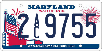 MD license plate 2AC9755