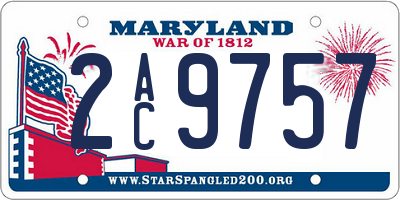 MD license plate 2AC9757