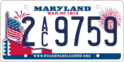 MD license plate 2AC9759