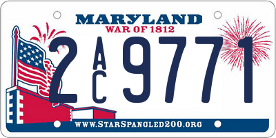 MD license plate 2AC9771