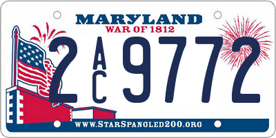 MD license plate 2AC9772