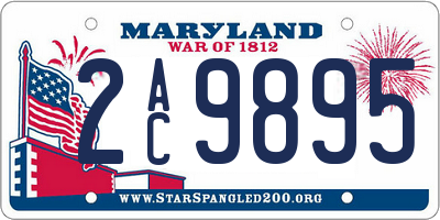 MD license plate 2AC9895