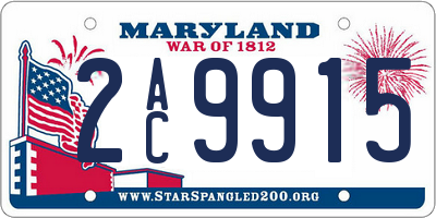 MD license plate 2AC9915