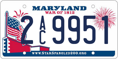 MD license plate 2AC9951
