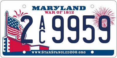 MD license plate 2AC9959