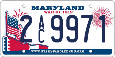 MD license plate 2AC9971
