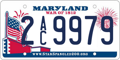 MD license plate 2AC9979
