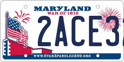 MD license plate 2ACE32