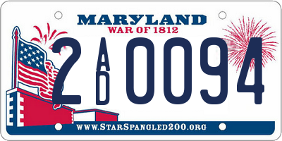MD license plate 2AD0094