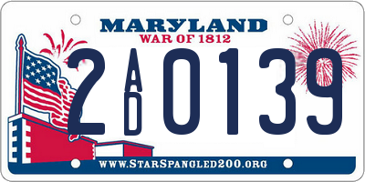 MD license plate 2AD0139