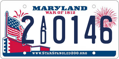 MD license plate 2AD0146