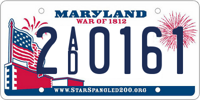 MD license plate 2AD0161