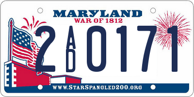 MD license plate 2AD0171