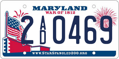 MD license plate 2AD0469